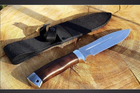 Нож Охотничий Военный с широким клинком и деревянной рукоятью. Сталь 440C. G2432W - изображение 8
