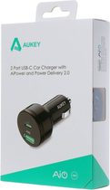 Ładowarka samochodowa Aukey CC-Y7 Ultraszybka 2xUSB Power Delivery 2.0 5.4A 36W (601629298542) - obraz 8