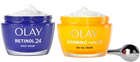 Набір для догляду за обличчям Olay Vitamina C + Aha 24 Крем-гель 50 мл + Нічний крем 50 мл + Масажер (8700216277358) - зображення 2