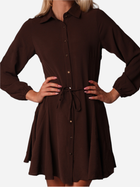 Плаття коротке осіннє жіноче Ax Paris DA1642 L Шоколадне (5063259012274) - зображення 3