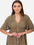 Sukienka koszulowa damska rozkloszowana Ax Paris DA1757 2XL Zielona (5063259052546) - obraz 3