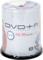 Dyski Omega DVD+R 8.5GB 8X Dual Layer FF White Inkjet Printable Cake 100 szt (OMDFDL8100P) - obraz 2