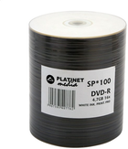 Dyski Platinet DVD-R 4.7GB 16X FF White Inkjet Printable Pro Spindle Pack 100 szt (PMDP100P-CM) - obraz 2