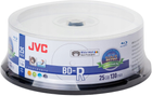 Диски JVC BD-R 25GB 6X Inkjet White Printable Archival Waterproof Photo Glossy Cake 25 шт (JVBDR25WAP) - зображення 2