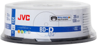 Диски JVC BD-R 25GB 6X Inkjet White Printable Cake 25 шт (JVBDR25P) - зображення 1