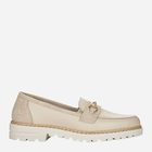 Loafersy damskie skórzane RIEKER RIE54862-80_CO 40 Beżowe (4060596366542) - obraz 1