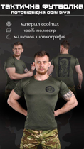 Тактична футболка потовідвідна Odin diva oliva 3XL - зображення 3