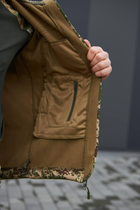 Мужская Куртка Хищник "Soft Shell" с капюшоном камуфляжная размер S - изображение 9