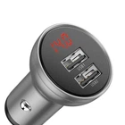 Зарядное устройство в автомобиль Baseus Digital Display Dual USB 4.8A Car Charger 24W Silver (CCBX-0S)