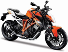 Model metalowy Maisto KTM 1290 Super Bike z podstawka 1:12 Czarno-pomarańczowy (0090159327103) - obraz 2