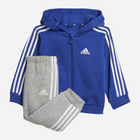 Komplet sportowy (bluza rozpinana + spodnie) chłopięcy Adidas I 3S Fz Fl Jog IB4763 86 Niebieski/Szary (4066762269181) - obraz 1