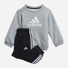 Komplet sportowy (bluza + spodnie) chłopięcy Adidas I Bos Logo Jog H28835 104 Czarny/Szary (4064053820714) - obraz 1