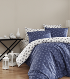 Комплект постельного белья Ranforce - First Choice - R-256 LIGHT NAVY BLUE - Евро - Синий с молочным