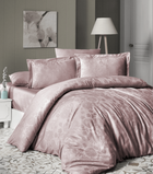 Комплект постільної білизни Jacquard Satin First Choice - First Choice - JS-26 HERRA POWDER - Євро - Рожевий