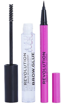 Zestaw kosmetyków dekoracyjnych Revolution Make Up Eye & Brow Icons Żel do brwi 3 ml + Eyeliner 0.5 ml (5057566769310) - obraz 3
