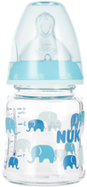 Скляна пляшечка для годування Nuk First Choice Бірюзова 120 мл (4008600441472) - зображення 1