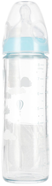 Butelka szklana do karmienia Nuk New Classic ze smoczkiem Niebieska 240 ml (4008600441342) - obraz 1