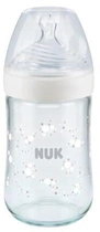 Скляна пляшечка для годування Nuk Nature Sense з соскою Біла 240 мл (4008600441359) - зображення 1