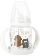 Пляшечка для годування Nuk First Choice Learning Bottle Cat & Dog Біла 150 мл (4008600439875) - зображення 1