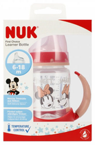 Butelka do karmienia Nuk First Choice Learning Bottle Mickey Czerwona 150 ml (4008600382690) - obraz 1