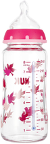 Butelka szklana do karmienia Nuk First Choice ze wskaźnikiem temperatury Choice 0-6 miesięcy Różowa 240 ml (4008600441397) - obraz 2