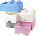 Pudełko LEGO Storage Brick 8 z szufladą i ośmioma wypustkami Błękitny (40061736) - obraz 6