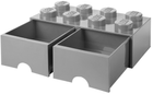 Pojemnik LEGO Storage Brick 8 z szufladami do przechowywania Szary (40061740) - obraz 4