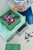Pudełko LEGO Storage Brick 8 z szufladą i ośmioma wypustkami Aqua Blue (40061742) - obraz 6