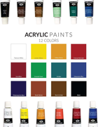 Набір для малювання Royal & Langnickel Essentials Acrylic Art з аксесуарами 21 елемент (0090672073082) - зображення 3