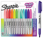 Zestaw markerów Sharpie Permanent Marker Fine Glam Pop 12 szt (3026981987809) - obraz 1