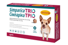 Таблетка проти зовнішніх та внутрішніх паразитів для собак Zoetis Simparica TRIO від 1.3 до 2.5 кг ЦІНА ЗА 1 ШТ 10024331