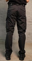 Штани чоловічі карго модель SLAVA чорні розмір 34/30 + подарунок шеврон "ПОЛІЦІЯ" розміром 12*2,5 см - зображення 2