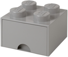 Контейнер для зберігання LEGO Storage Brick Drawer 4 з висувним ящиком Сірий (40051740) - зображення 1