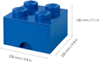 Контейнер для зберігання LEGO Storage Brick Drawer 4 з висувним ящиком Синій (40051731) - зображення 4