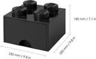 Контейнер для зберігання LEGO Storage Brick Drawer 4 з висувним ящиком Чорний (40051733) - зображення 4
