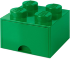 Pojemnik do przechowywania LEGO Storage Brick Drawer 4 z szufladą Zielony (40051734) - obraz 1