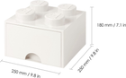 Контейнер для зберігання LEGO Storage Brick Drawer 4 з висувним ящиком Білий (40051735) - зображення 4