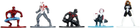 Металеві фігурки Людини-павука Jada Toys версія 9 18 шт 4 см (4006333084362) - зображення 6