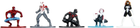 Металеві фігурки Людини-павука Jada Toys версія 9 18 шт 4 см (4006333084362) - зображення 6