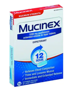 Муцинекс таблетки від кашлю, Mucinex, 1200мг 14шт - зображення 1