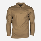 Тактическая рубашка мужская MIL-TEC Tactical Long Sleeve Polo Shirt Quick Dry 10962019 XL [1190] DARK COYOTE (4046872392597) - изображение 1