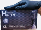 Міцні рукавички чорні нітрилові 5 грам HOFFEN нестерильні текстуровані без пудри,розмір XL - изображение 3