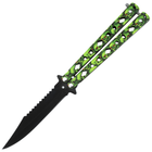 Нож Складной Бабочка Балисонг K20Gr Зеленый - изображение 1