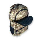 Тактичний рюкзак, 40 л, один відділ, дві фронтальні кишені, розмір: 55*40*17 см, коричневий піксель - изображение 3