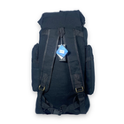 Рюкзак тактичний 50 л, одне відділення на стяжці, додаткові кишені, розмір: 70*35*20 см, чорний - изображение 5
