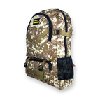 Тактичний рюкзак, 37 л, один відділ, дві фронтальні кармани, розмір: 55*40*17 см, коричневий піксель - зображення 7
