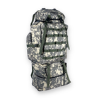 Тактично-туристичний рюкзак з розширенням, 90 л, розмір: 90(75)*40*25 см, сіро-зеленый піксель - изображение 1