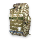 Тактичний рюкзак 50 л, одне відділення на блискавці, додаткові кишені, розмір: 70*35*20 см, коричневий піксель - изображение 1
