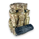 Тактичний рюкзак 50 л, одне відділення на блискавці, додаткові кишені, розмір: 70*35*20 см, коричневий піксель - изображение 4