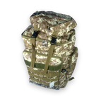 Тактичний рюкзак 50 л, одне відділення на блискавці, додаткові кишені, розмір: 70*35*20 см, коричневий піксель - изображение 5
